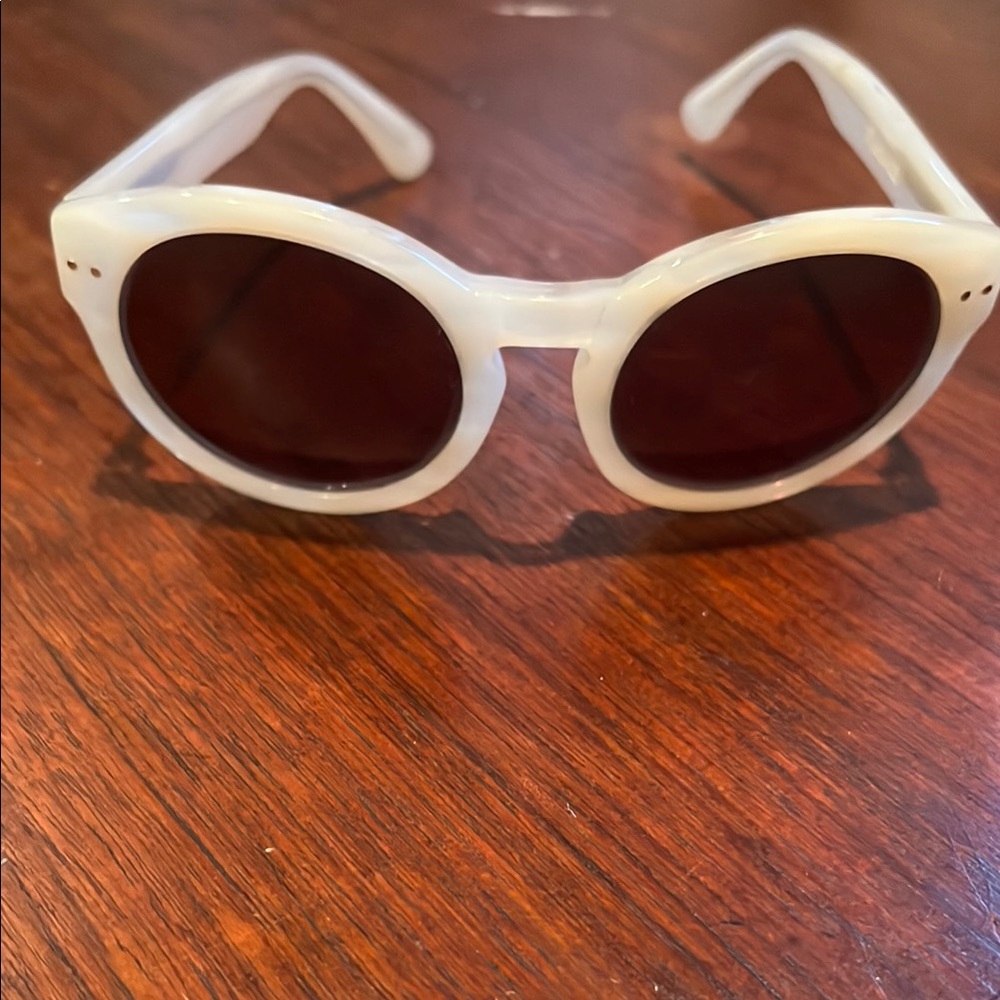 Madewell White Round Sunglasses